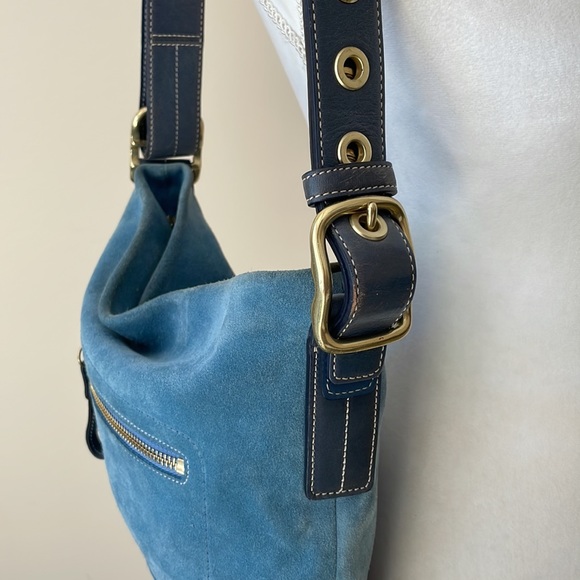 Coach Suede Tassel Duffle Bag - Picture 3 of 16